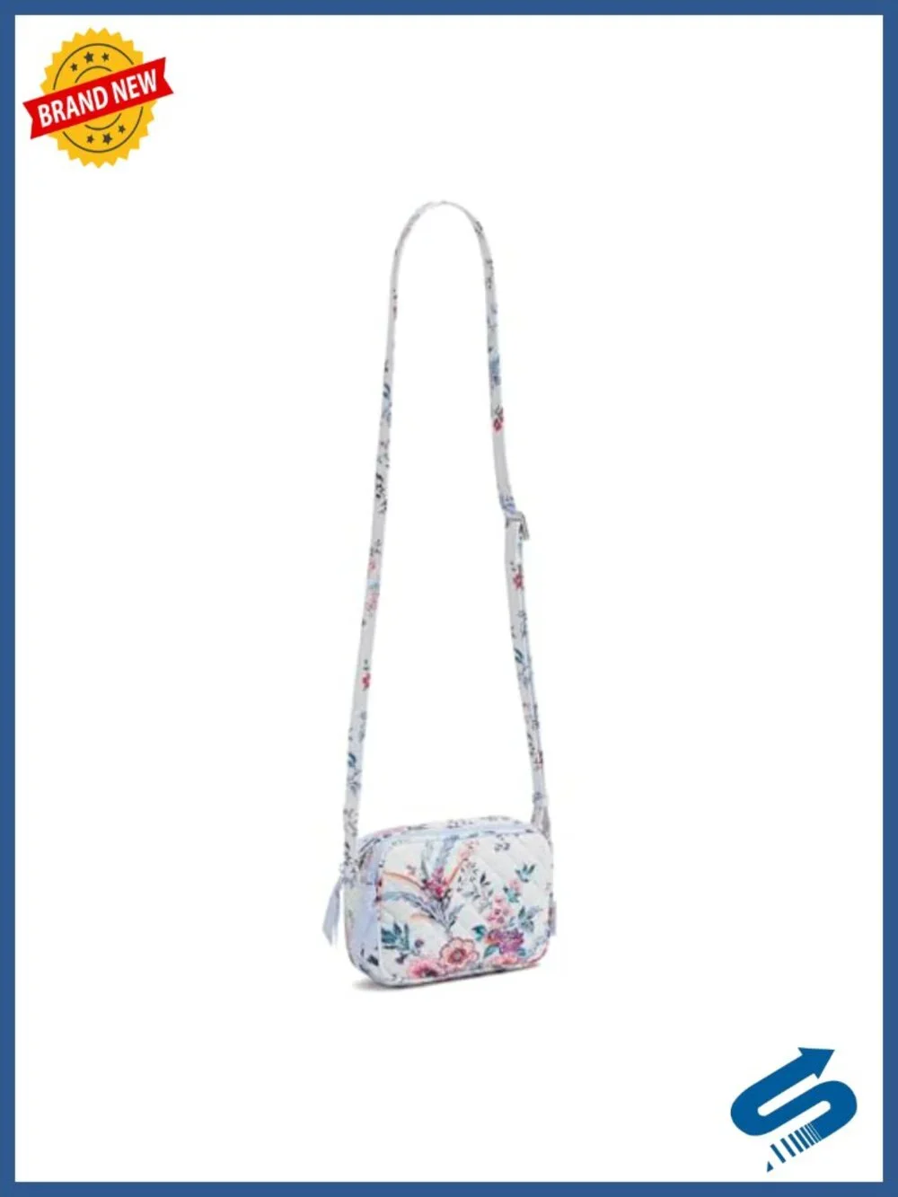 Quilted Cotton Mini Crossbody Purse with Adjustable Strap - Machine Washable